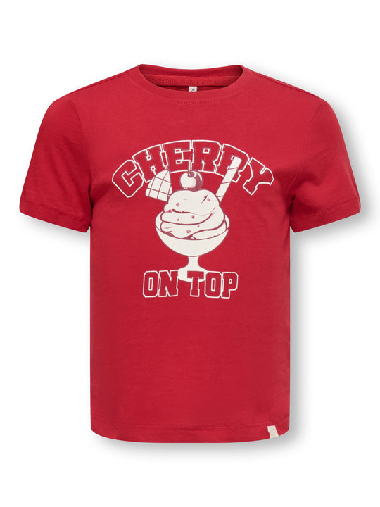 Only Mini Candy Life SS Top - Equestrian Red
