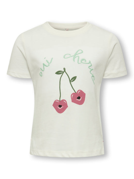 Only Mini Candy Life Printed Tee - Cloud Dancer