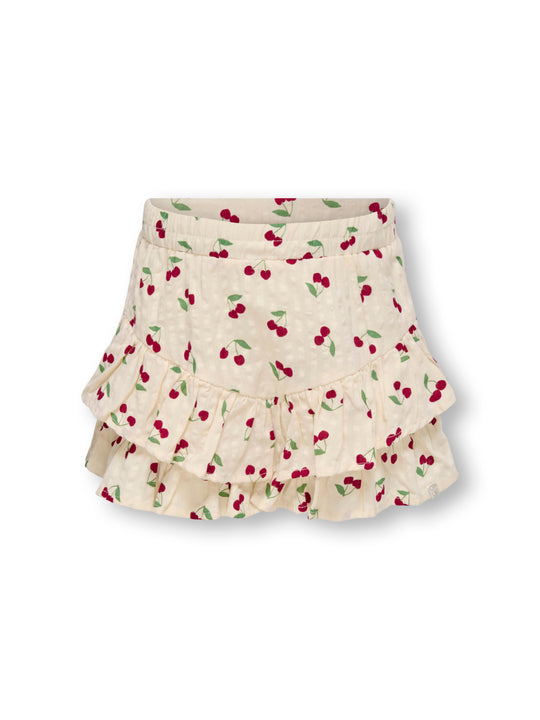 Only Mini Cerise Frill Skort - Whitecap Gray