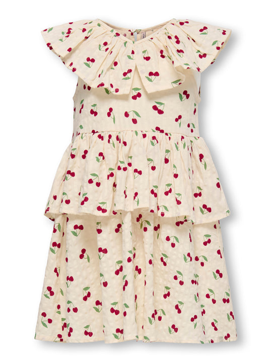 Only Mini Cerise Layered Dress - Whitecap Gray