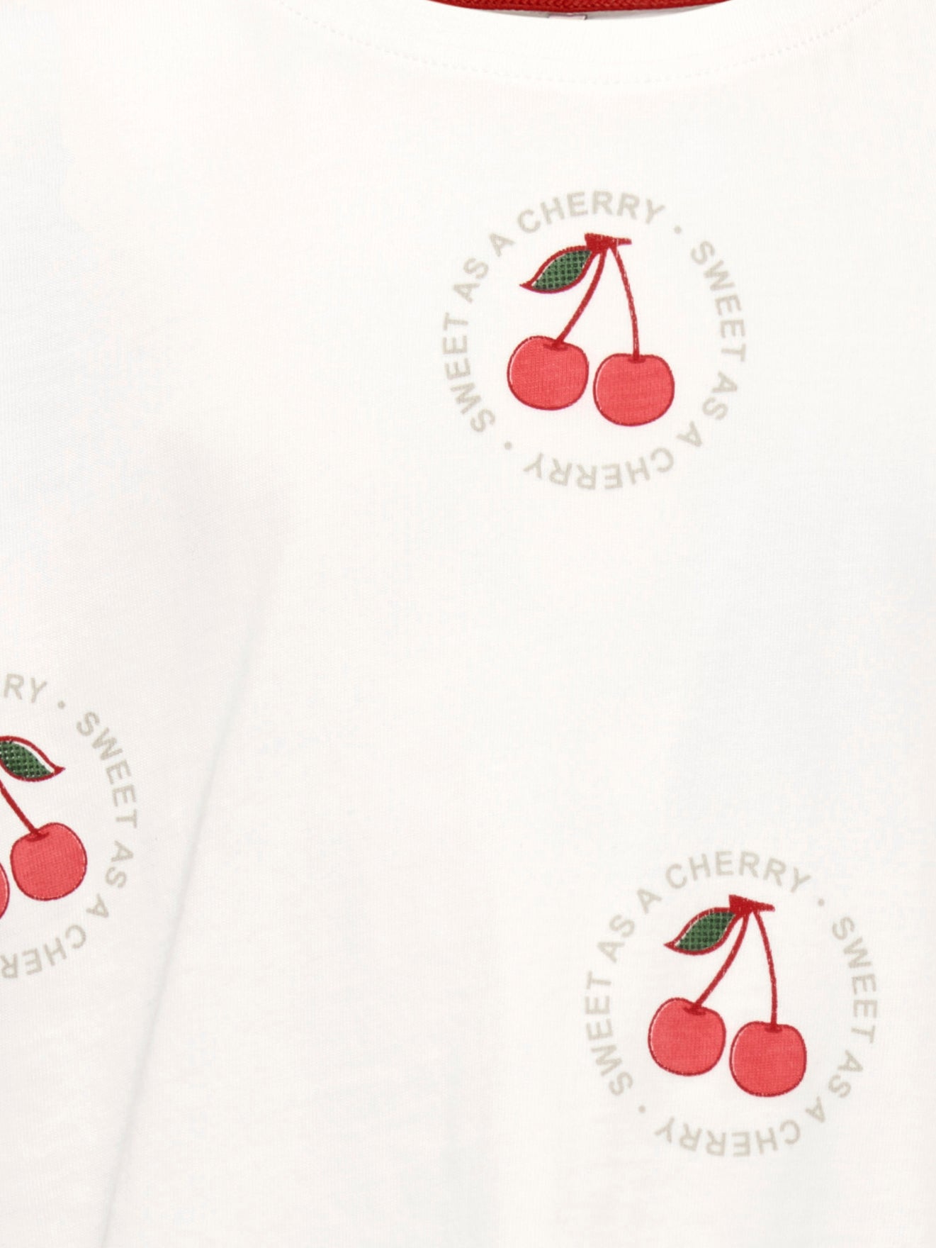 Only Mini Charlotte Life SS Loose Top - Cloud Dancer/Fruit