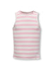 Only Mini Kenya Rib Tank Top - Roseate Spoonbill/Cloud Dancer
