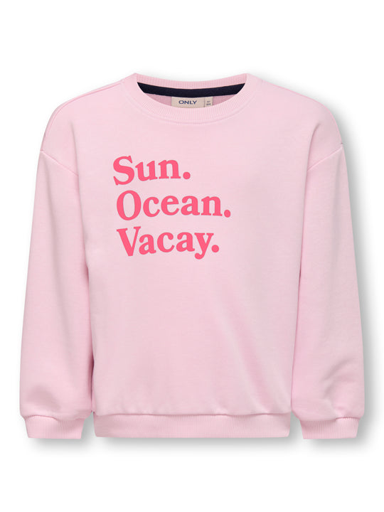 Only Mini Summer Loose Sweatshirt - Roseate Spoonbill