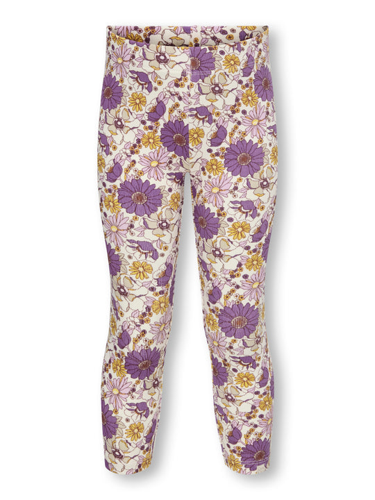 Only Mini Trinny Life Leggings - Tofu/Flower Bouquet