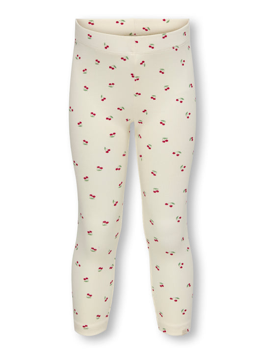 Only Mini Trinny Life Leggings - Tofu/Cherry