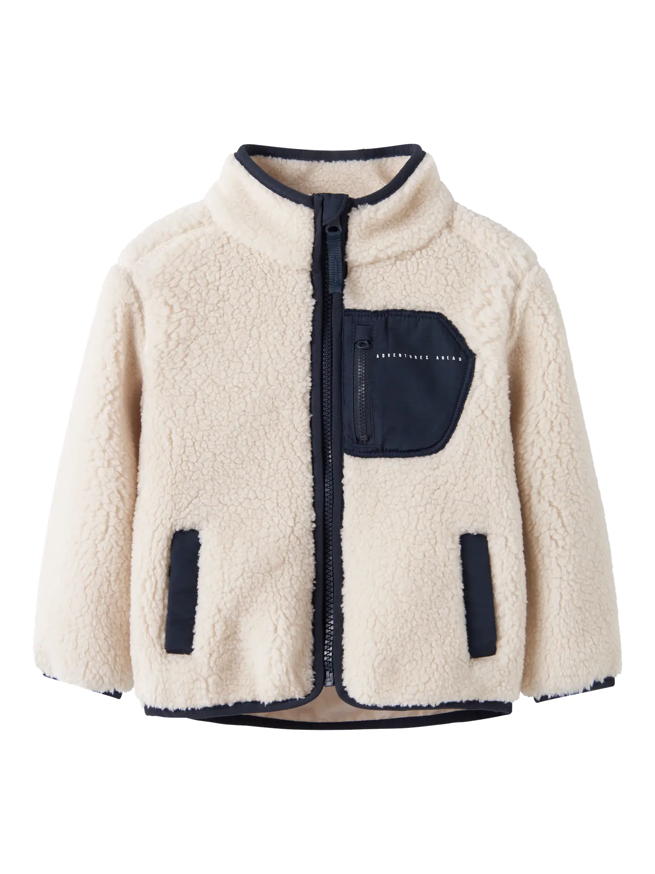 Name It Mattia - Sherpa Jacket - Moonbeam / Dark Sapphire