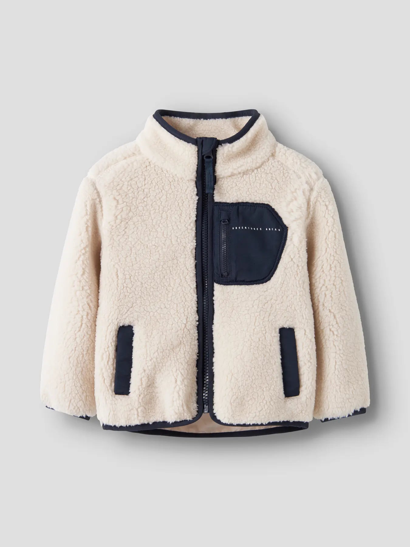 Name It Mattia - Sherpa Jacket - Moonbeam / Dark Sapphire
