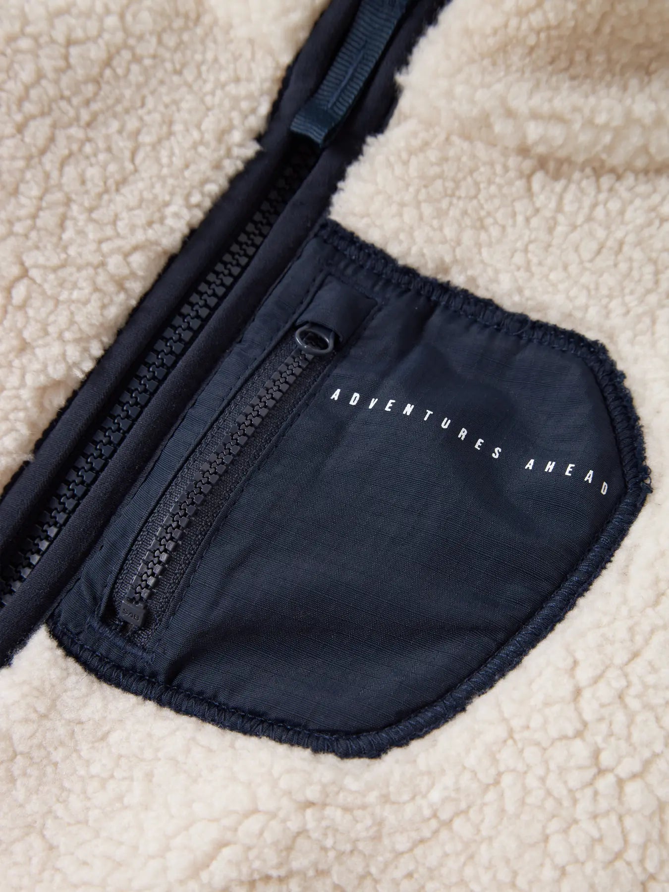 Name It Mattia - Sherpa Jacket - Moonbeam / Dark Sapphire