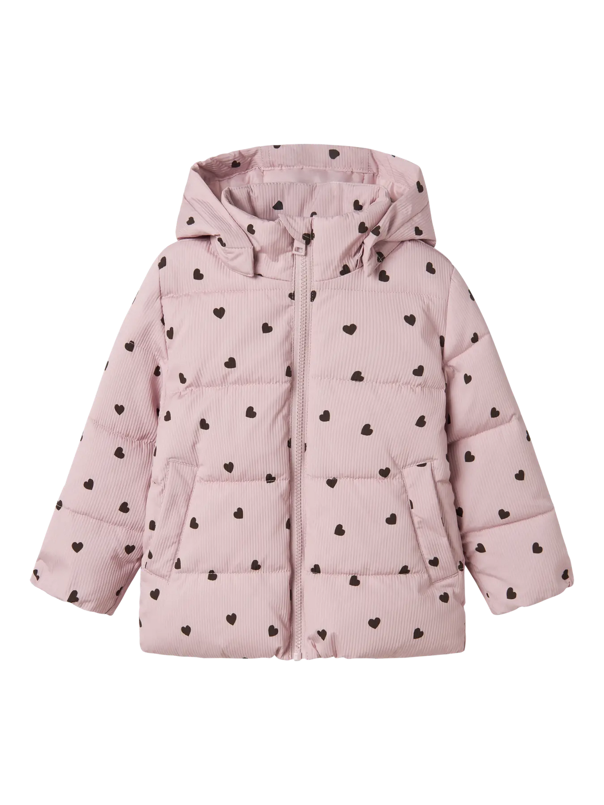 Name It Monday - Puffer Jacket - Violet Ice / Hearts