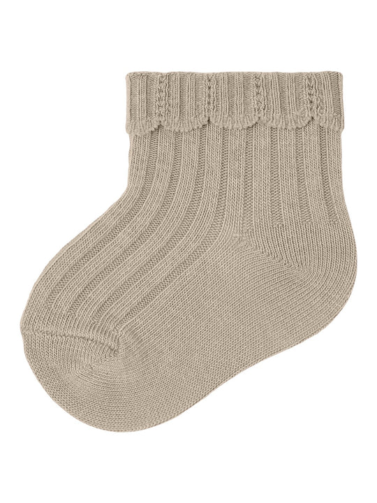 Name It Nobine Strømpe med Blondekant - Oxford Tan