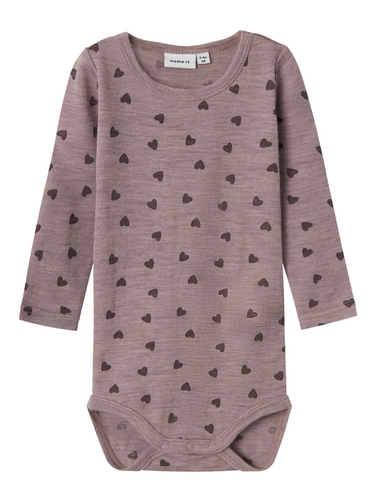 Name It Wang Wool Rib Body - Purple Dove