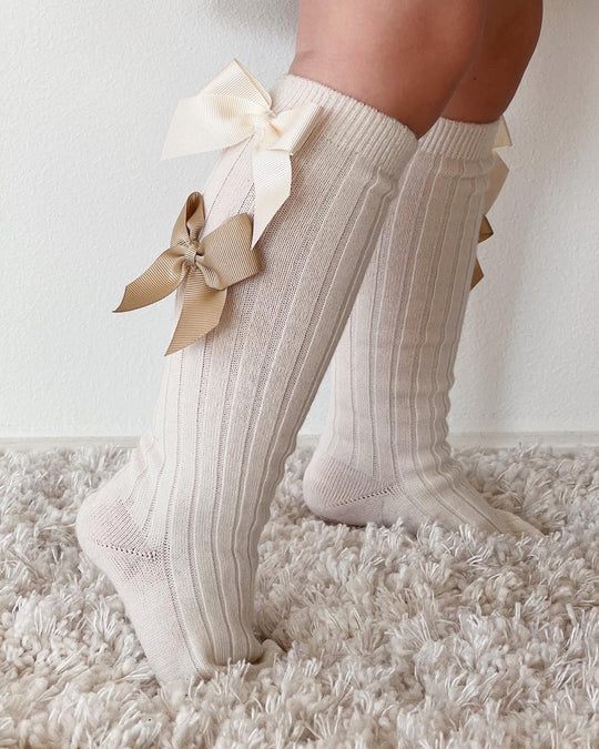 Condor Knæstrømper Merino Uld 2 Sløjfer Cava