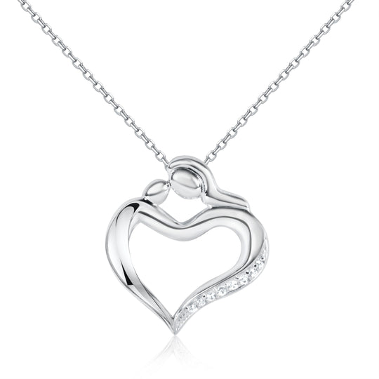 Mor/Barn hjerte  - Halskæde Til Mor