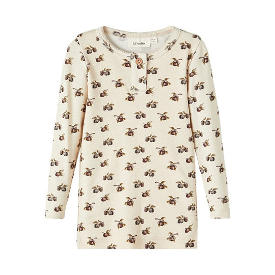 Lil Atelier Bluse Gaya Slim Top - Fog