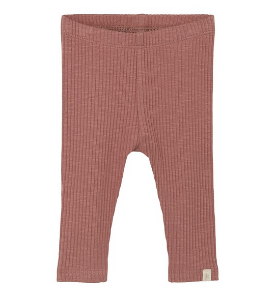 Lil Atelier Fraja Rib Slim Leggings - Burlwood