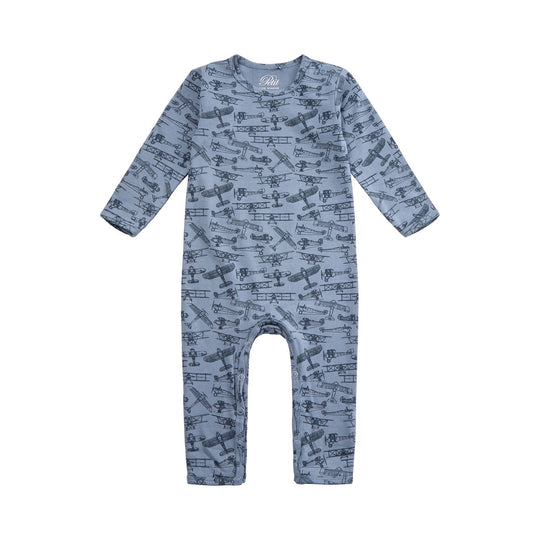 Petit By Sofie Schnoor Heldragt med flyvemaskiner - Middel Blue