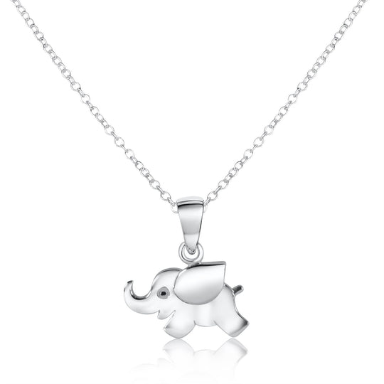 Halskæde med Elefant Unge i Sølv