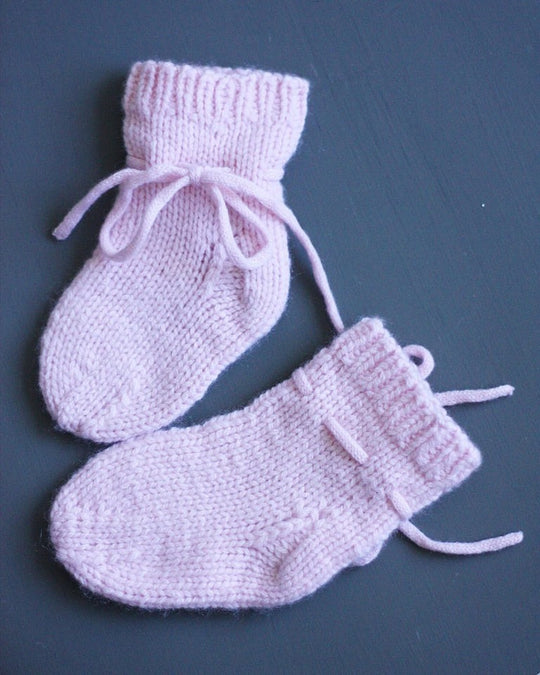 Cashmere Luksus Baby Strømper - Baby Lyserød