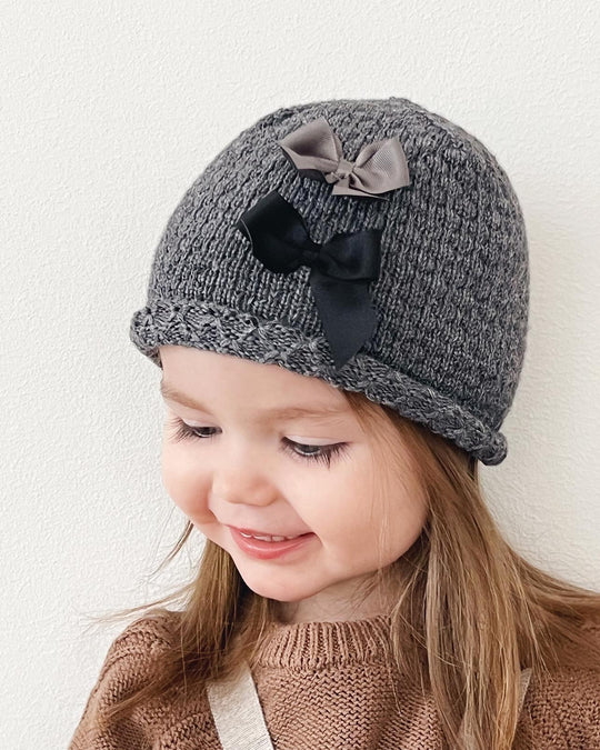 Condor Hue Merino Uld 2 Sløjfer - Grå