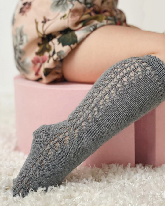 Condor Knæstrømper med Hulmønster Grå