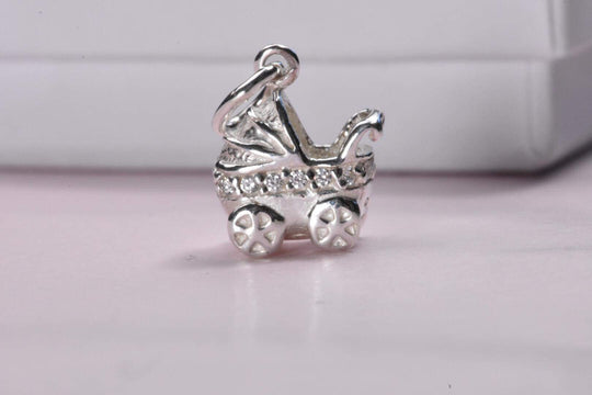 Halskæde med Barnevogn i Sølv