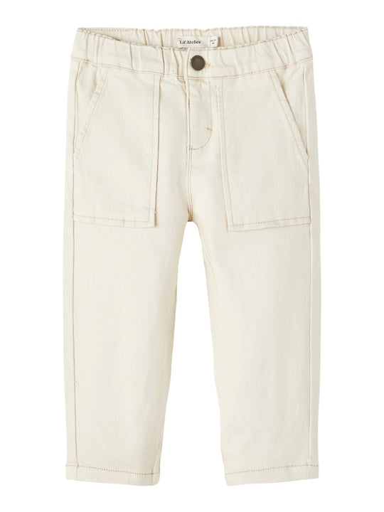 Lil Atelier Ben Loose Twill Pant - Turtledove