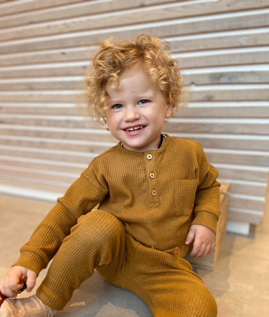 Lil Atelier Rajo Boxy Top Golden Brown