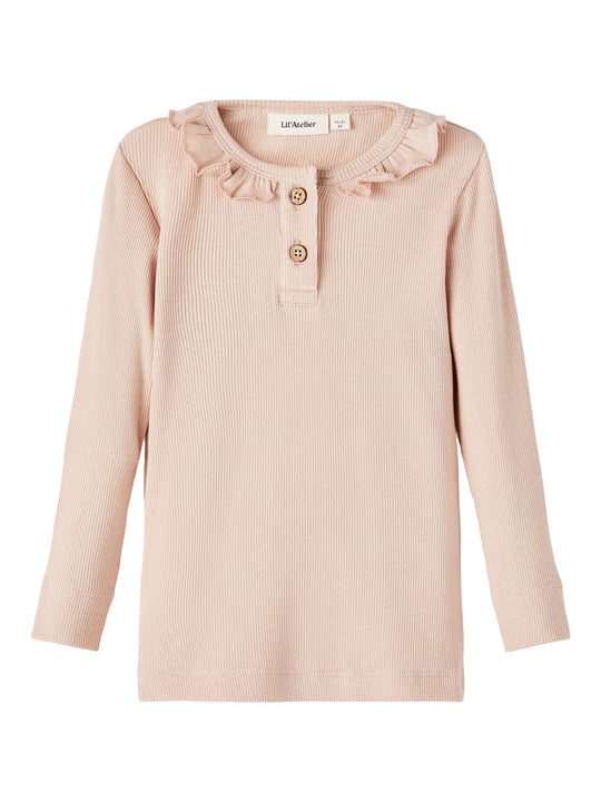 Lil Atelier Gago Slim Top- Rose Dust