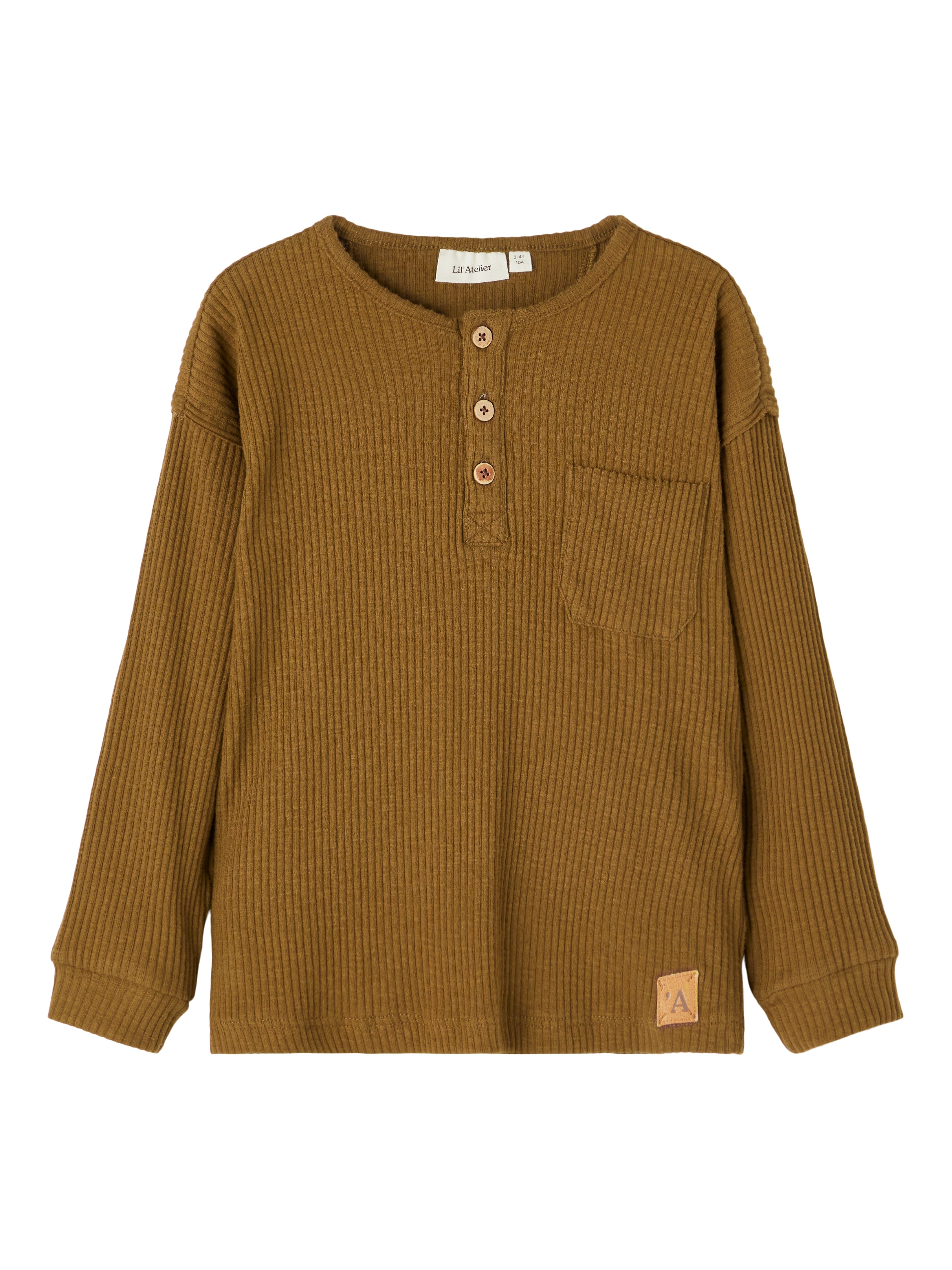Lil Atelier Rajo Boxy Top Golden Brown