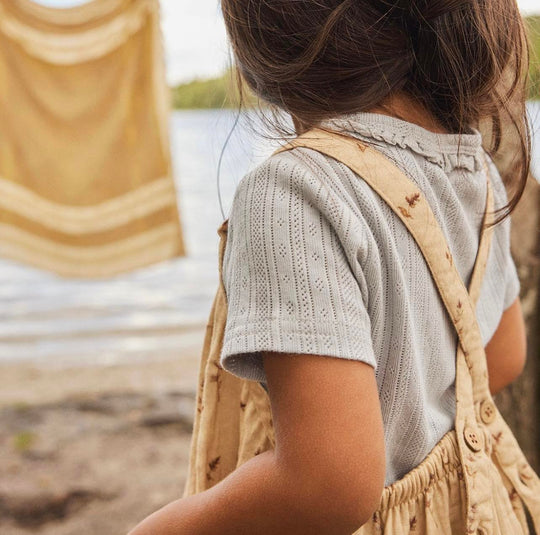 Lil Atelier Bluse m/Korte Ærmer Harbor Mist