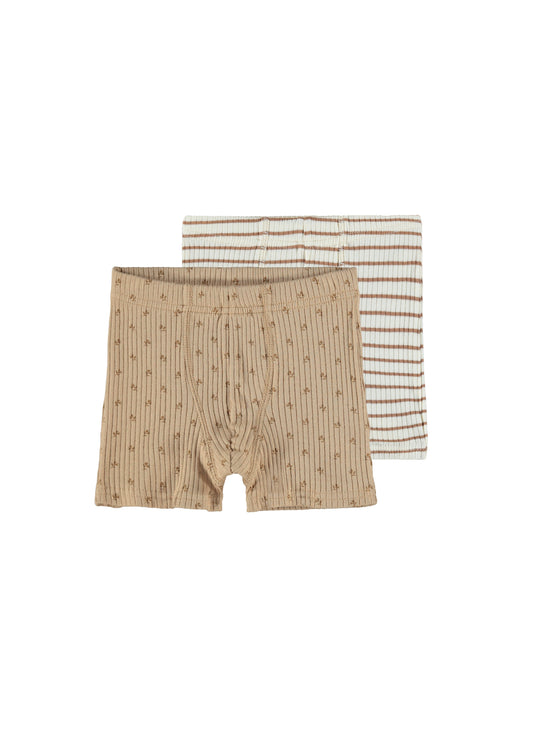 Lil Atelier 2 Pak Boxers Travertine