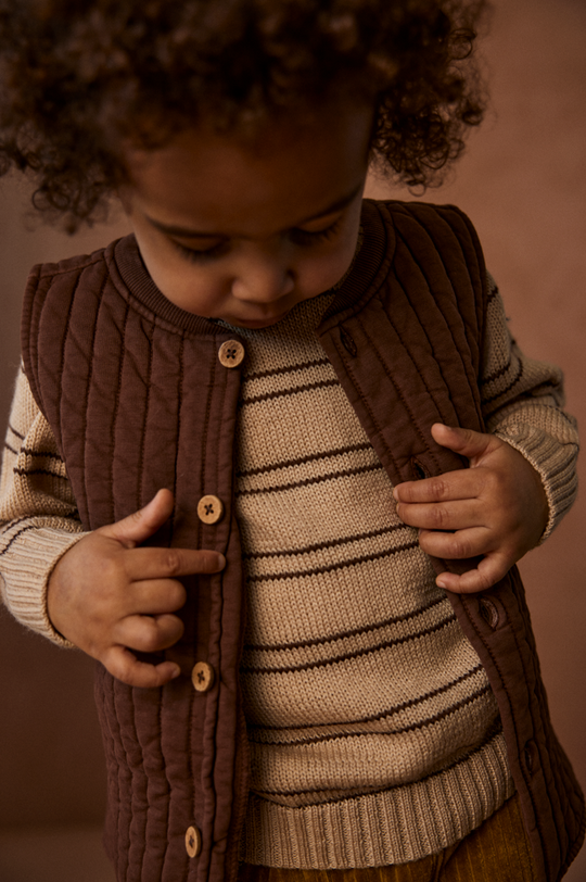 Lil Atelier Roger LS Knit - Warm Sand