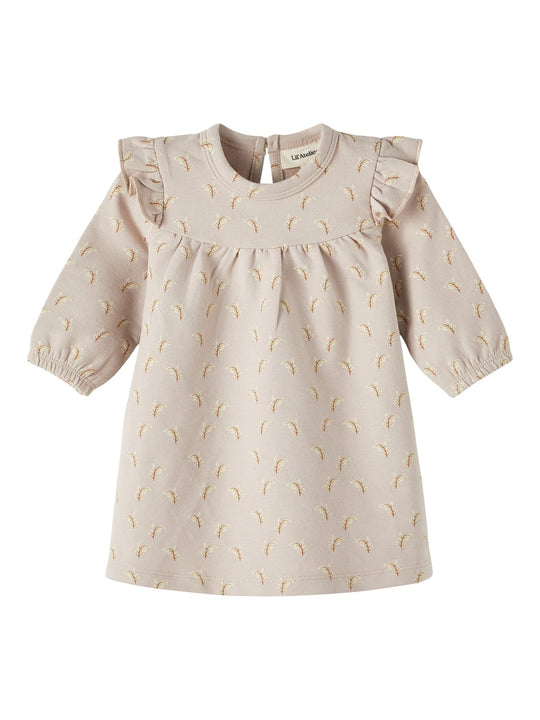 Lil Atelier Sage Dress - Mushroom