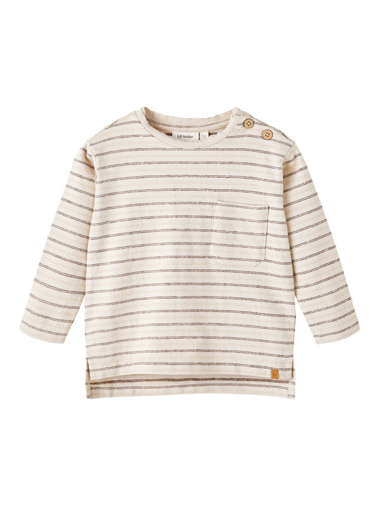 Lil Atelier Riman LS Loose Top - Fog