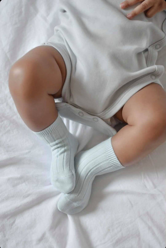Condor Rib Ankel Strømper Baby Lyseblå