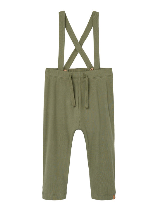 Lil Atelier Gago Loose Pants med Seler - Oil Green